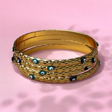 Load image into Gallery viewer, Evil Eye Bangle Set