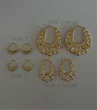 Load image into Gallery viewer, Retro Spiked Creole Earrings