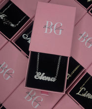Load image into Gallery viewer, Cubic Zirconia Detailed Name Necklace