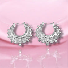 Load image into Gallery viewer, Spiked Creole Earrings