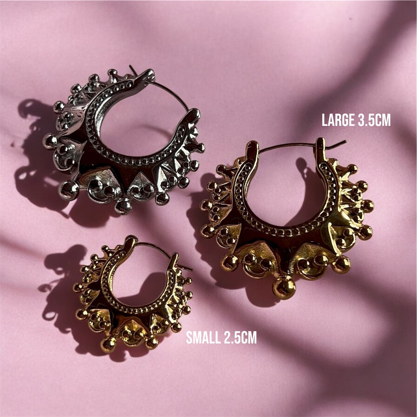 Spiked Creole Earrings