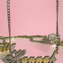 Load image into Gallery viewer, Cubic Zirconia Detailed Name Necklace