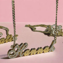 Load image into Gallery viewer, Cubic Zirconia Detailed Name Necklace