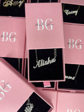 Load image into Gallery viewer, Cubic Zirconia Plated Name Necklace