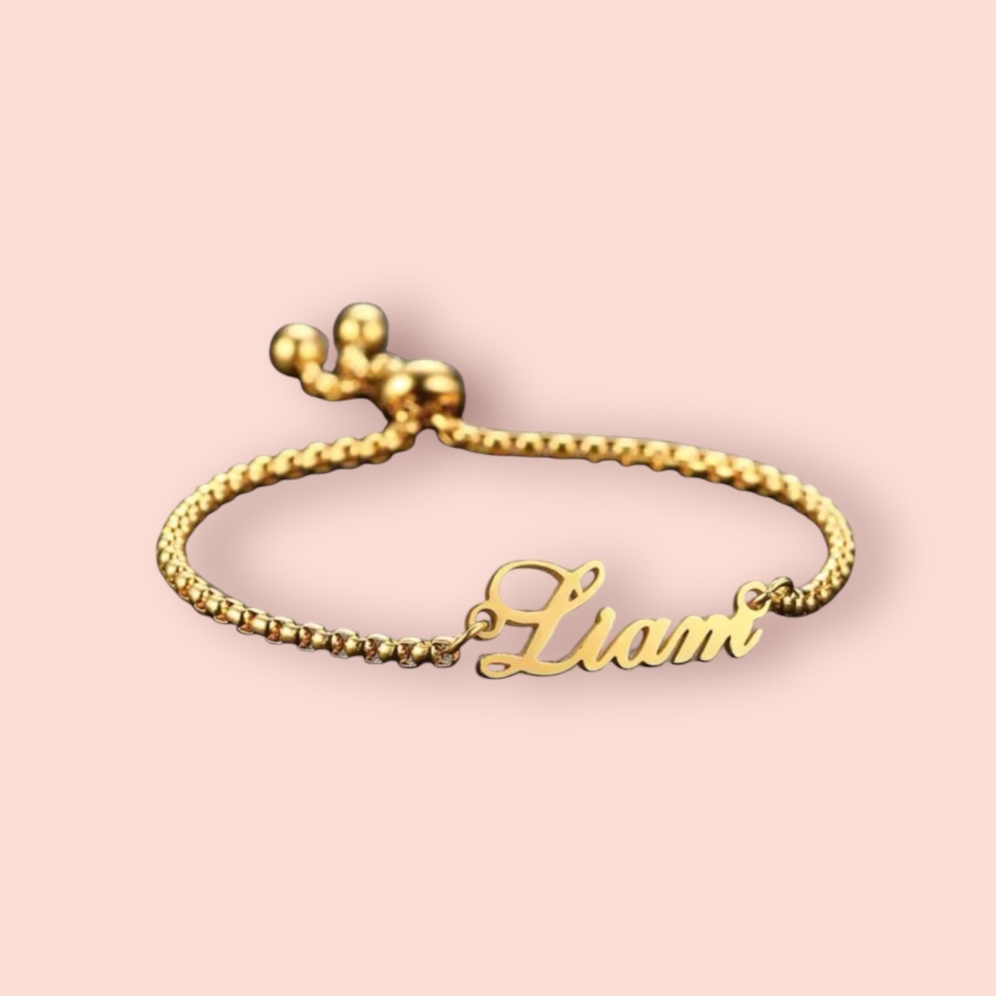 Adjustable Toggle Chain Name Bracelet