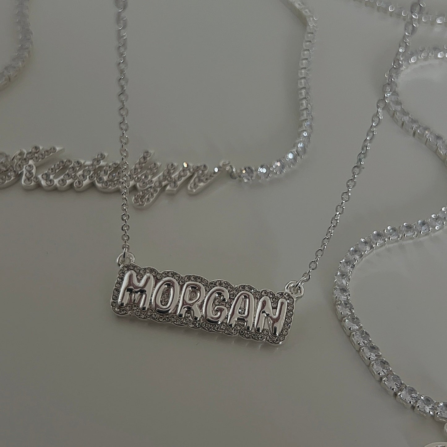 Bubble Crystal Personalised Name Necklace