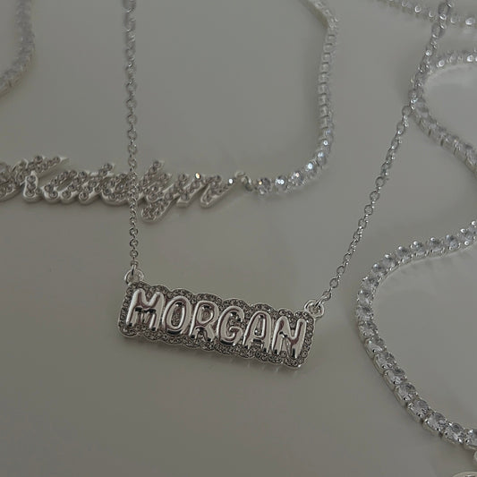 Bubble Crystal Personalised Name Necklace