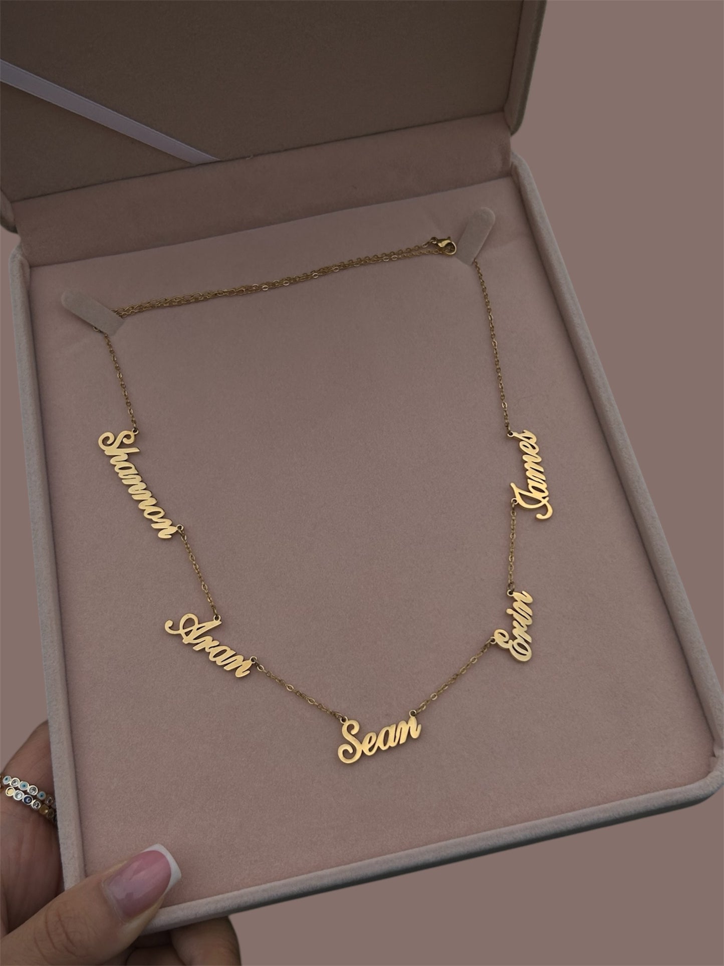Stainless Steel Multiple Name Necklace