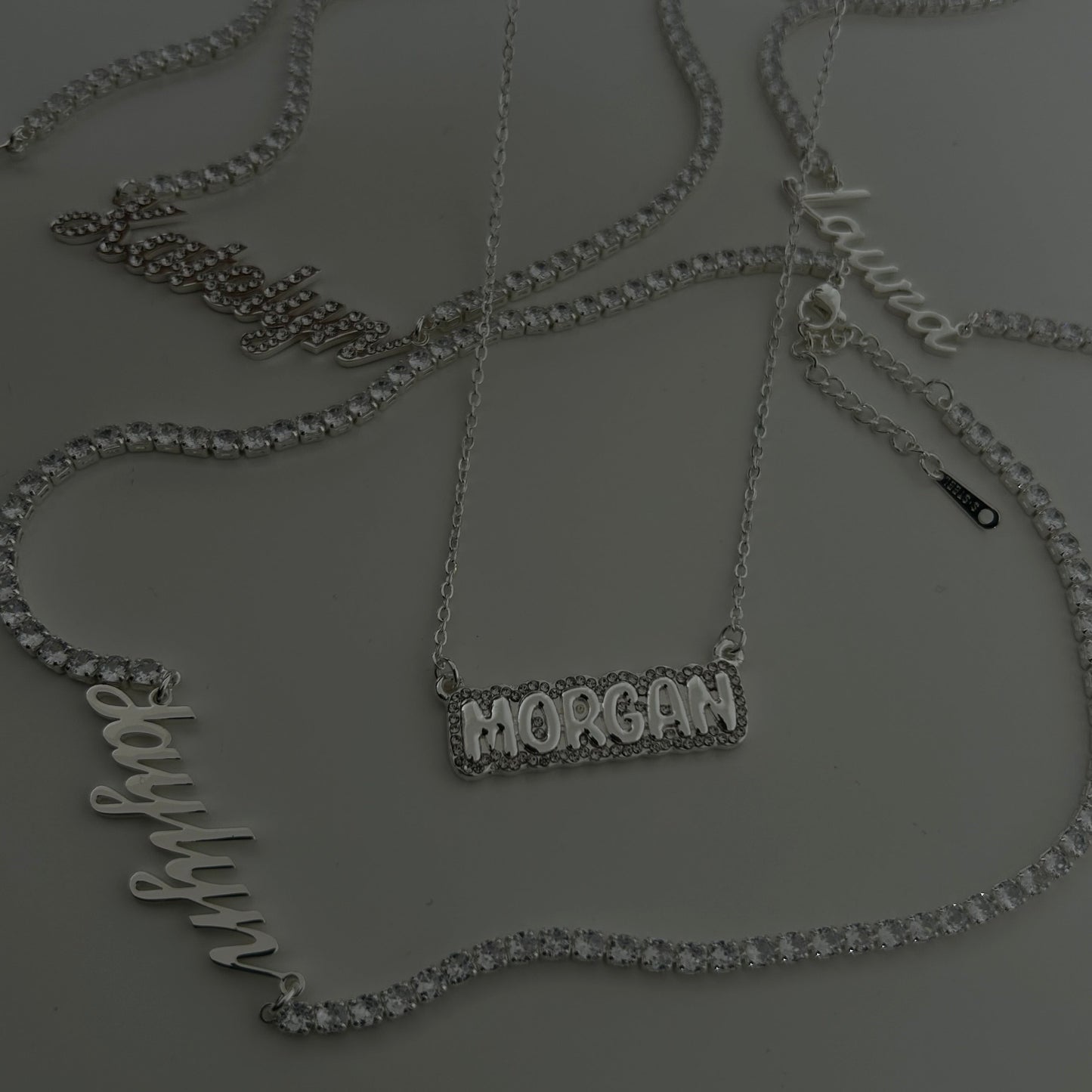 Bubble Crystal Personalised Name Necklace