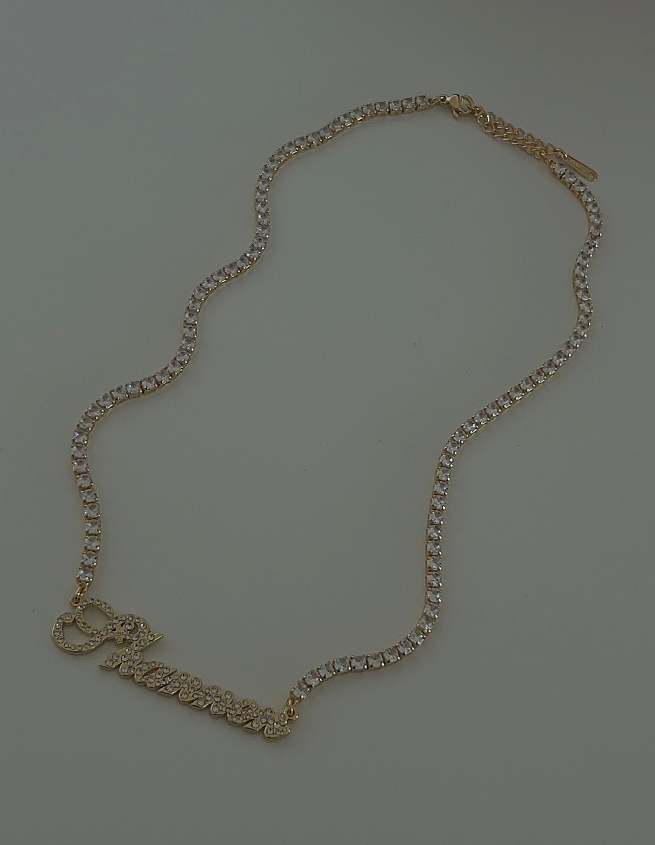 Milan Style 3mm Tennis Name Necklace