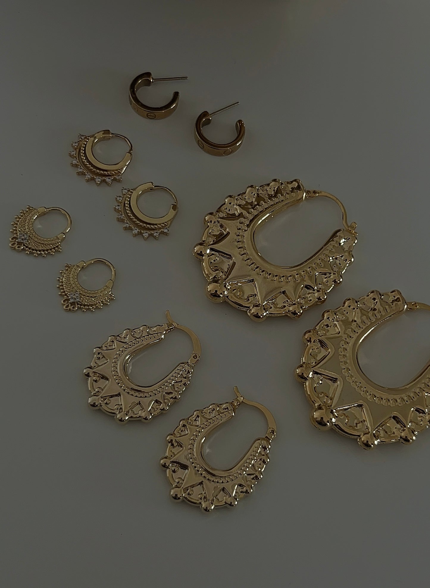 Retro Spiked Creole Earrings