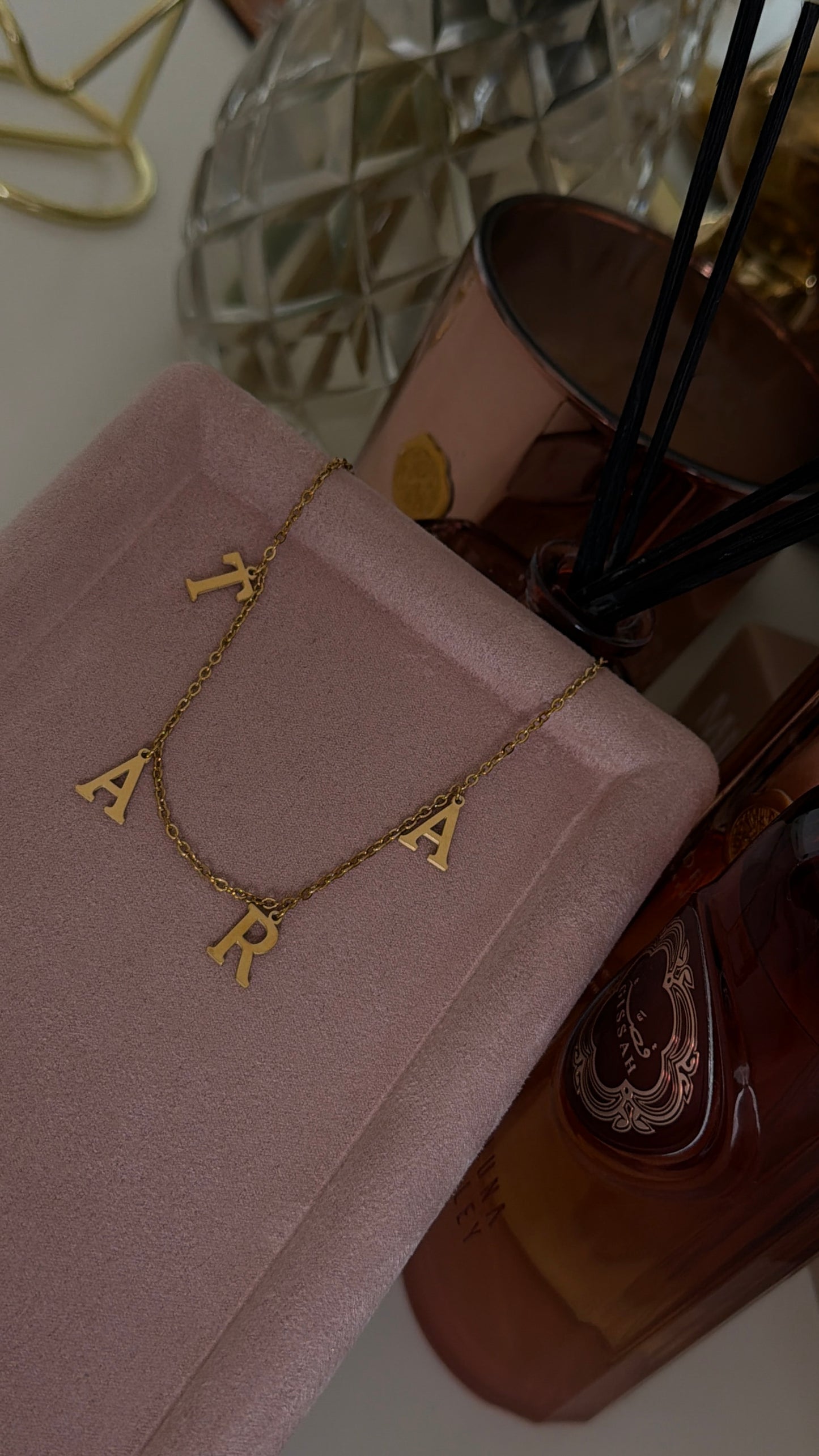 Stainless Steel Dangling Name Necklace