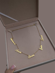 Stainless Steel Multiple Name Necklace