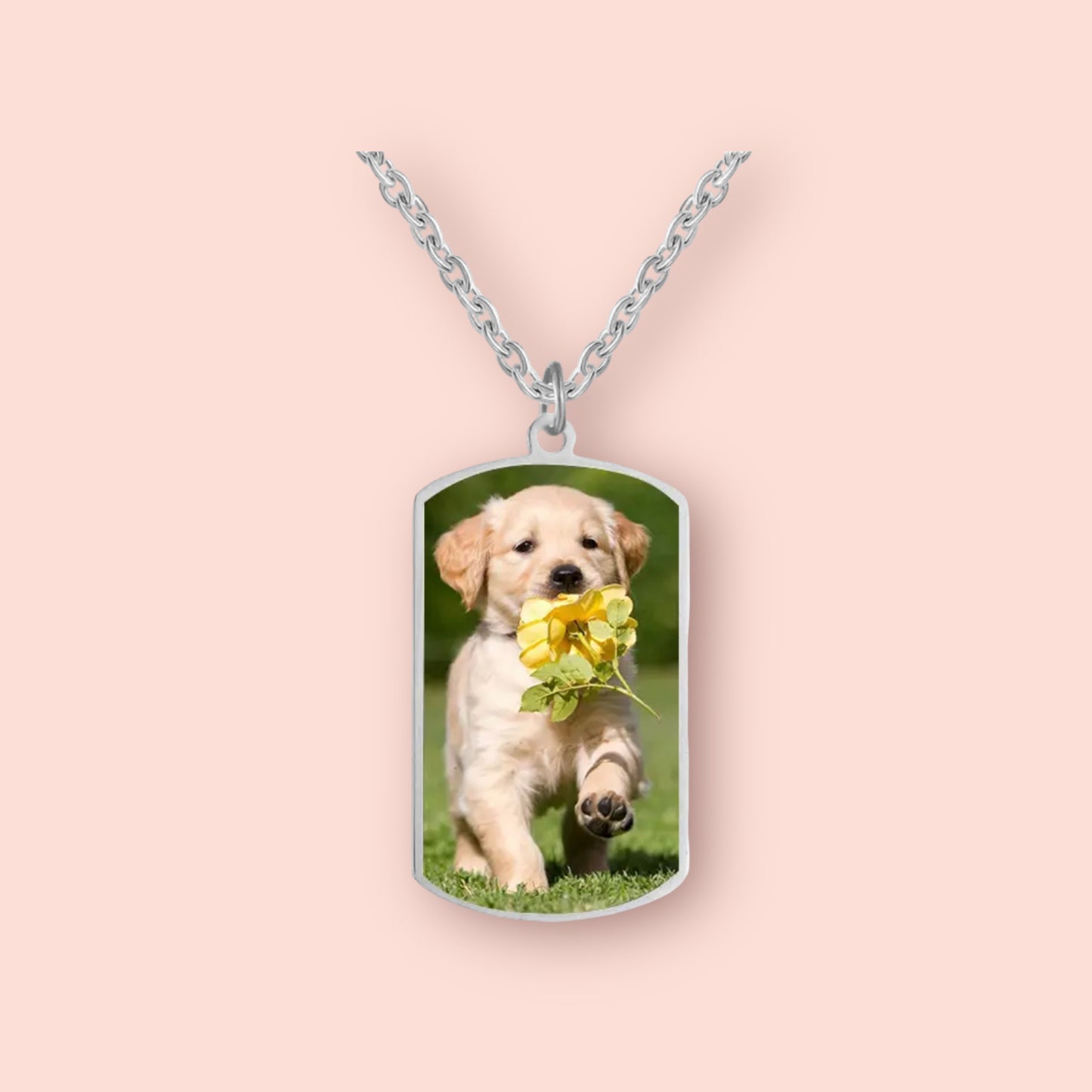 Detailed Outline Photo Pendant Necklace