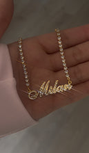 Load image into Gallery viewer, Milan 3mm Tennis Name Necklace
