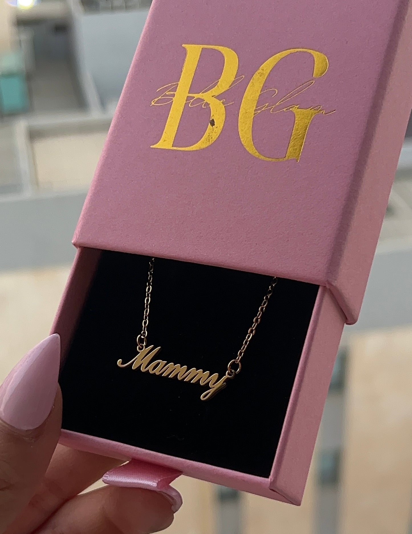 Custom “Mam / Mammy” Stainless Steel Name Necklace