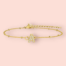 Load image into Gallery viewer, Gold Detailed Initial Bracelet
