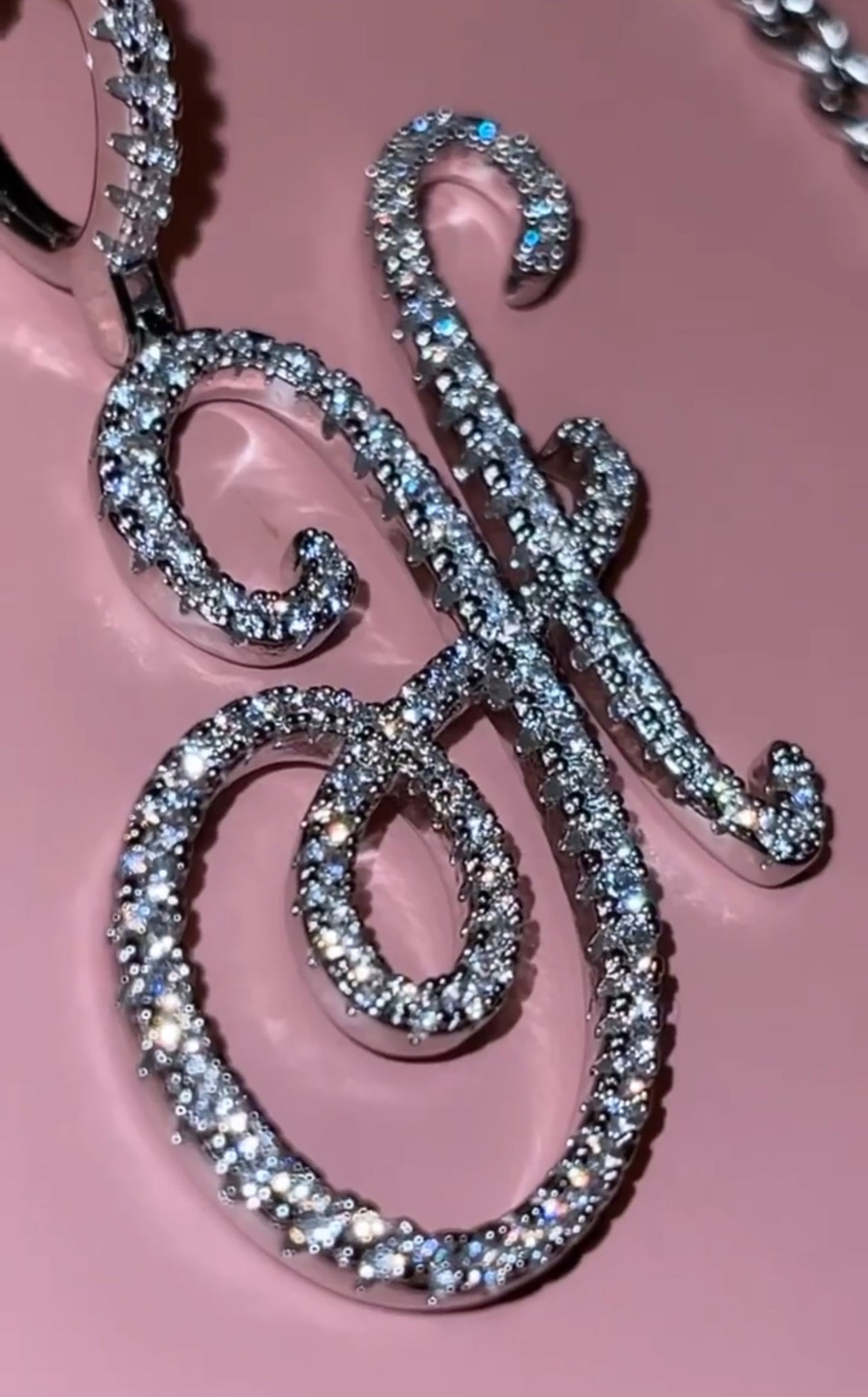 Icy Inital Letter Necklace