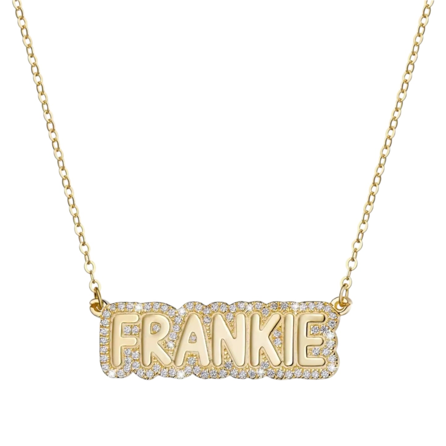 Bubble Crystal Personalised Name Necklace