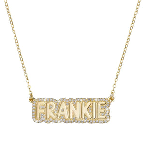 Bubble Crystal Personalised Name Necklace