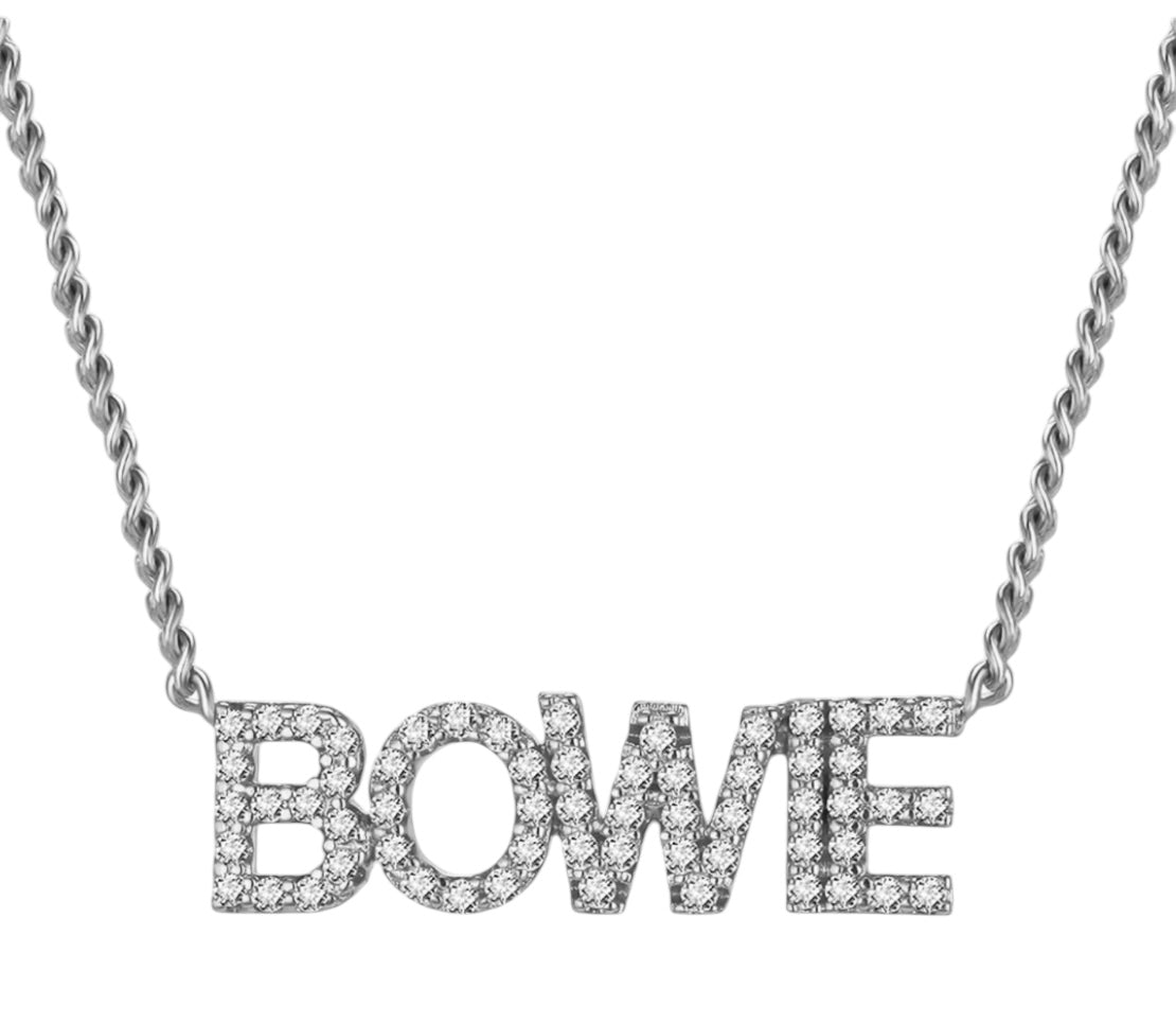 Personalised Crystal Block Name Necklace