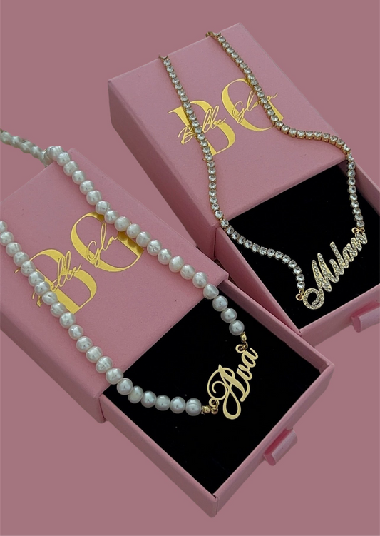 Personalized Pearl Name Necklace