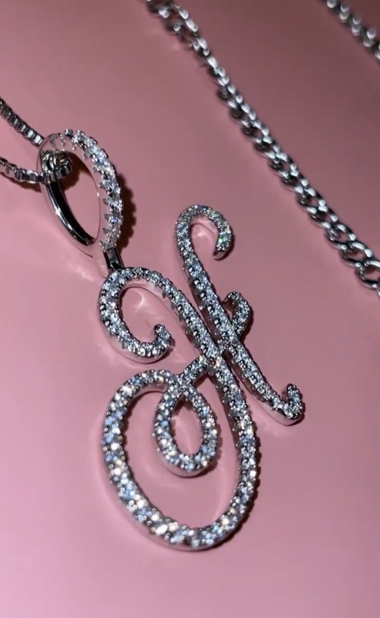 Icy Inital Letter Necklace