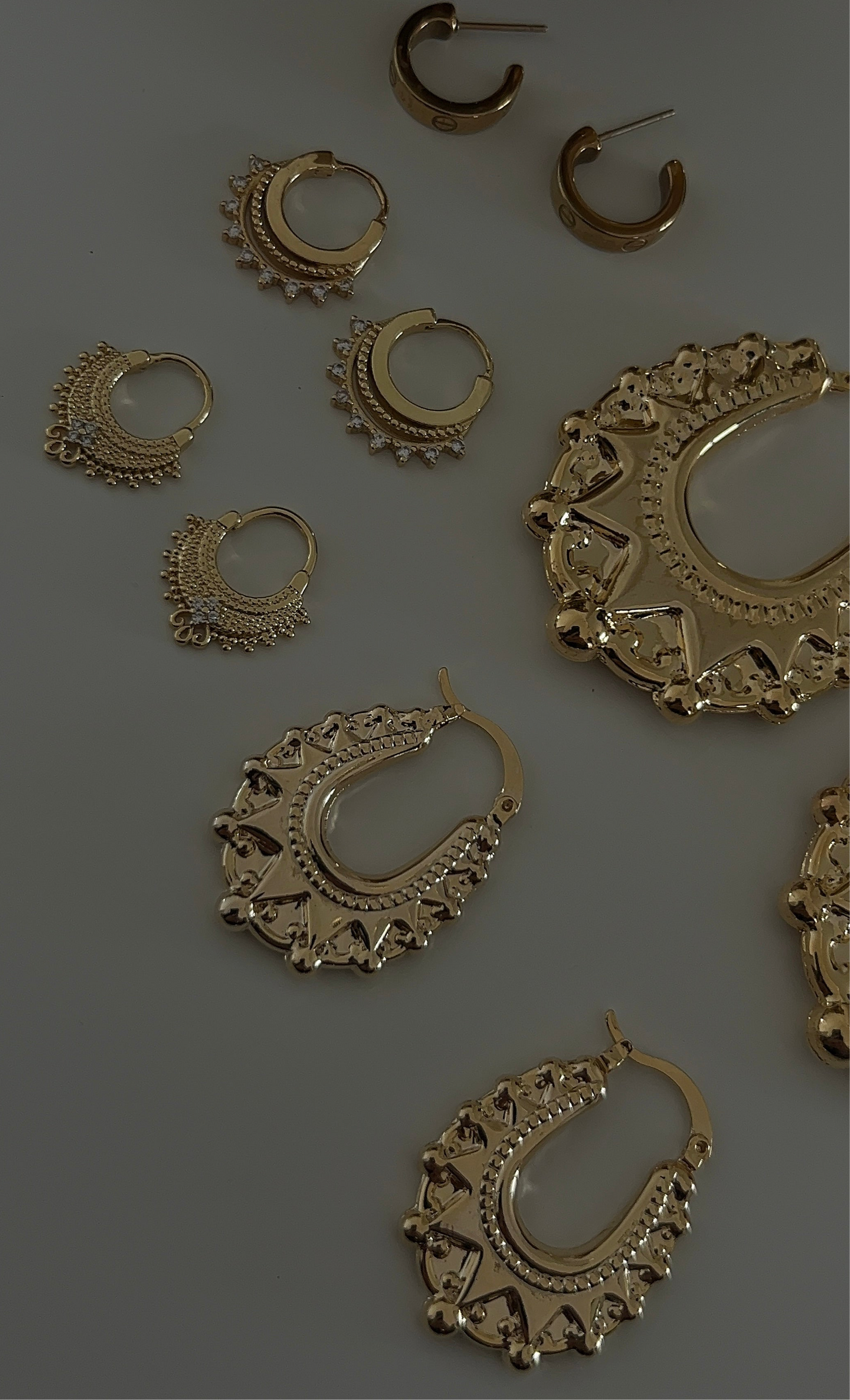 Retro Spiked Creole Earrings