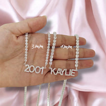 Load image into Gallery viewer, Personalised Crsytal Name Tennis Chain
