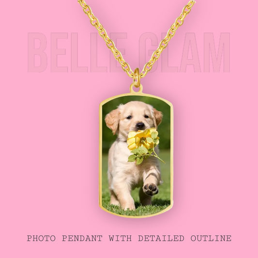 Detailed Outline Photo Pendant Necklace