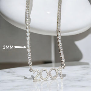 Personalised Crsytal Name Tennis Chain