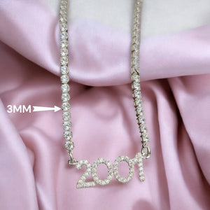 Personalised Crsytal Name Tennis Chain