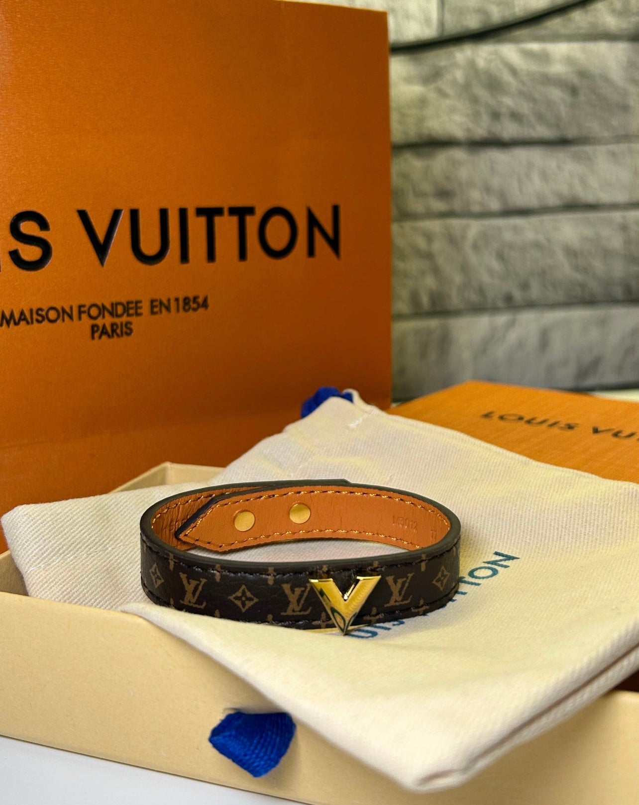 LV leather bracelet
