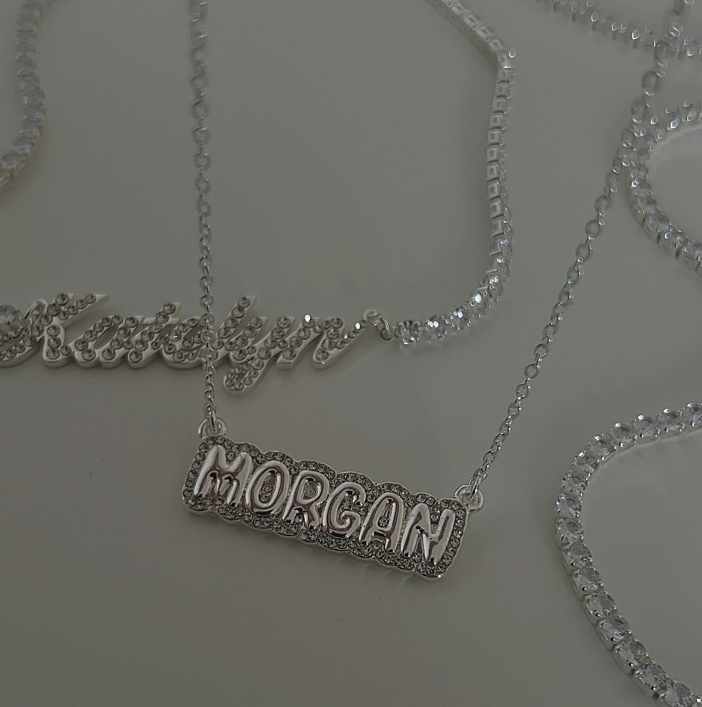 Bubble Crystal Personalised Name Necklace