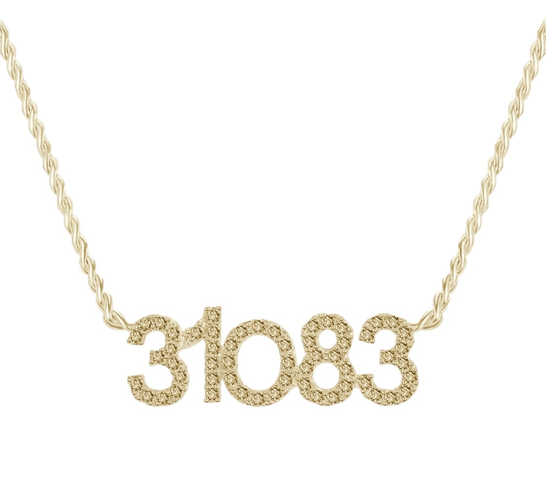 Personalised Crystal Block Name Necklace
