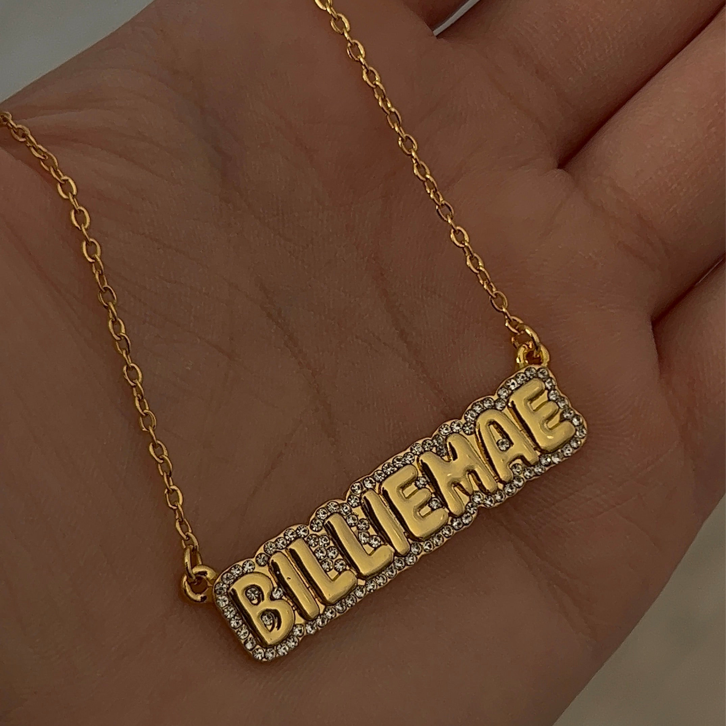 Bubble Crystal Personalised Name Necklace