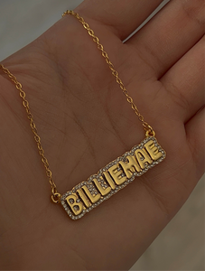 Bubble Crystal Personalised Name Necklace