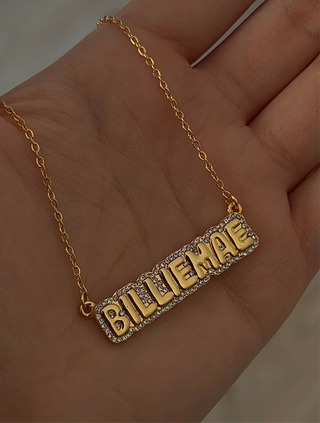 Bubble Crystal Personalised Name Necklace