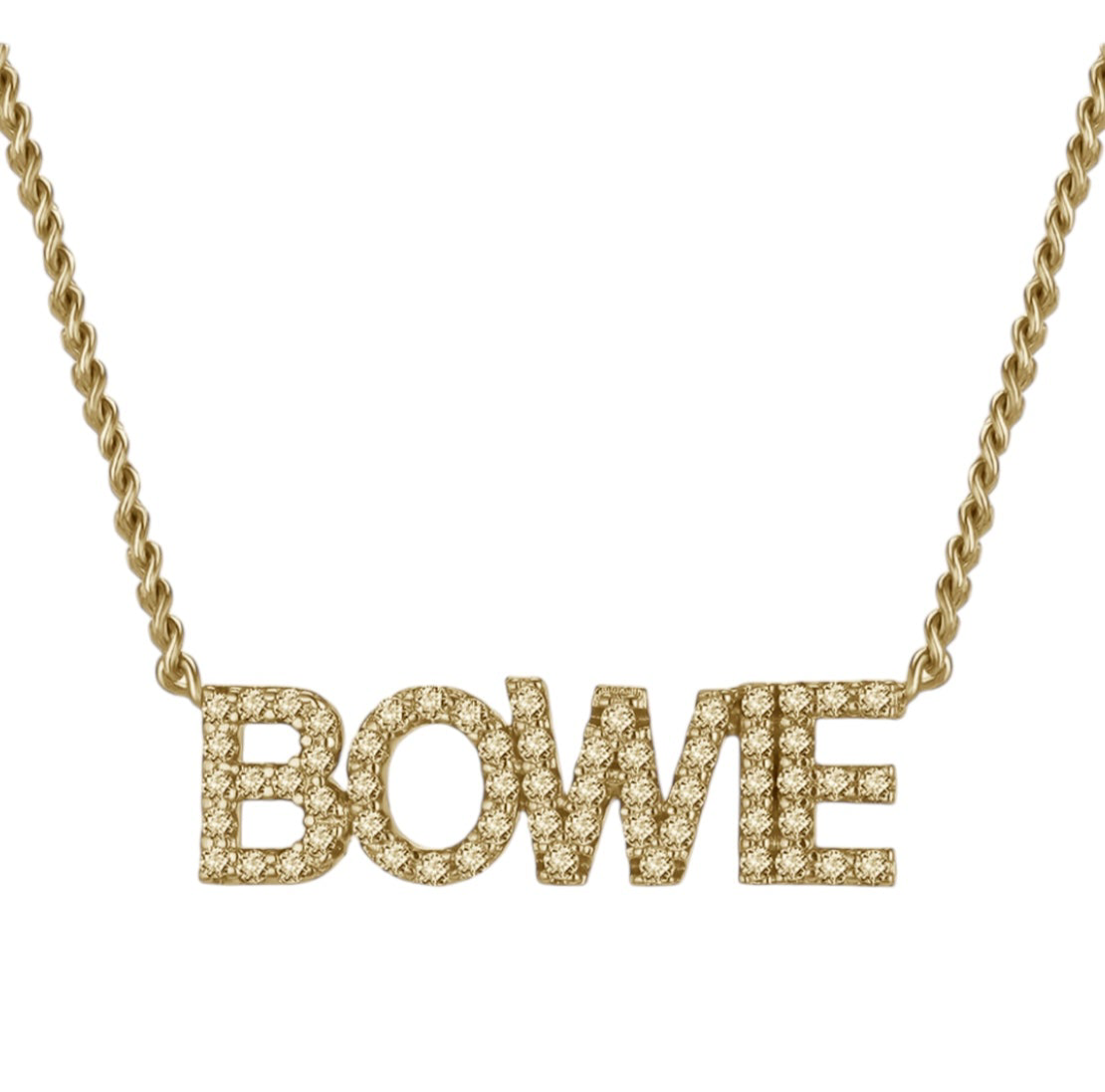 Personalised Crystal Block Name Necklace