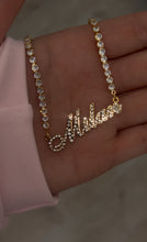 Load image into Gallery viewer, Milan 3mm Tennis Name Necklace

