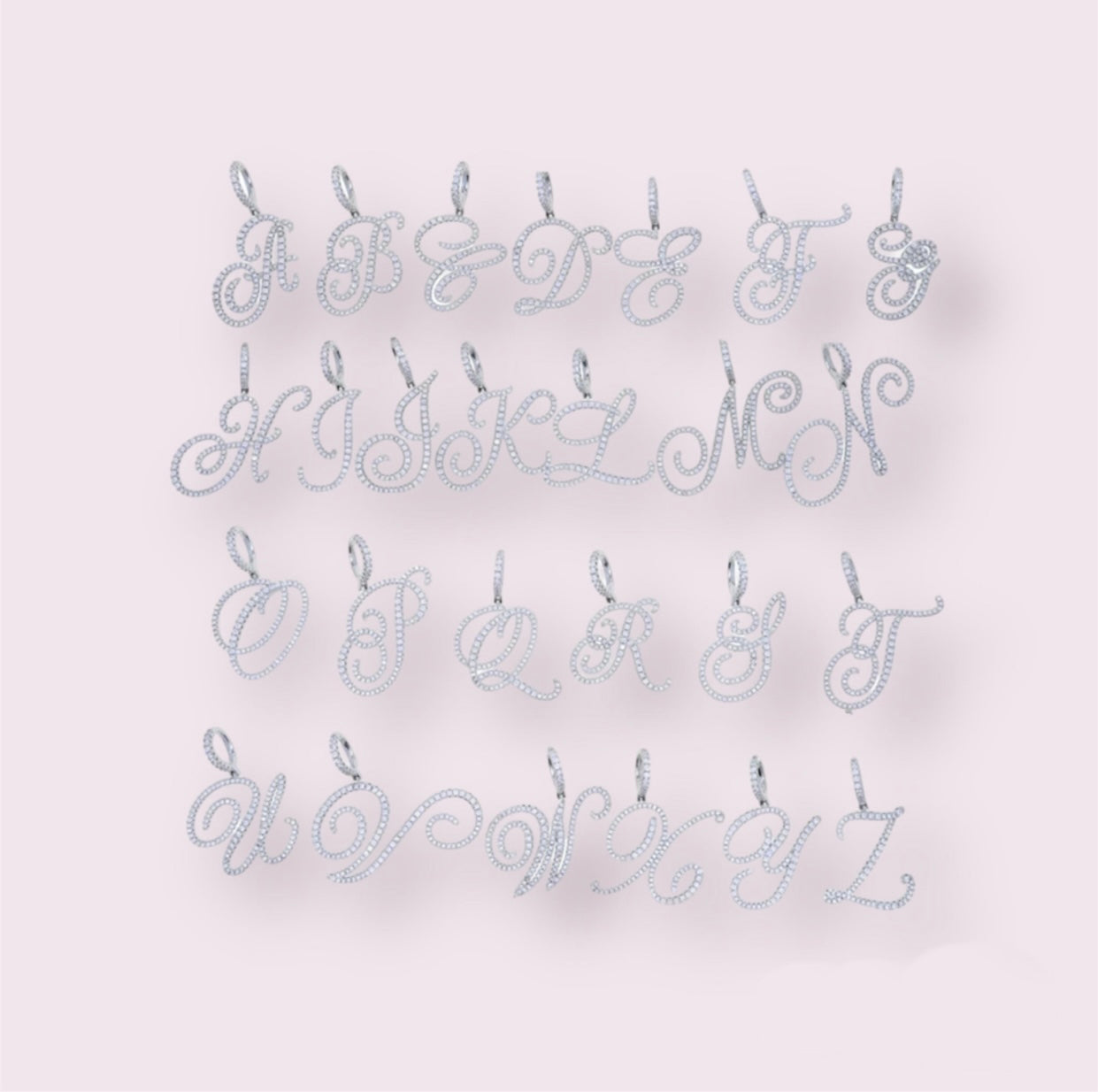 Icy Inital Letter Necklace