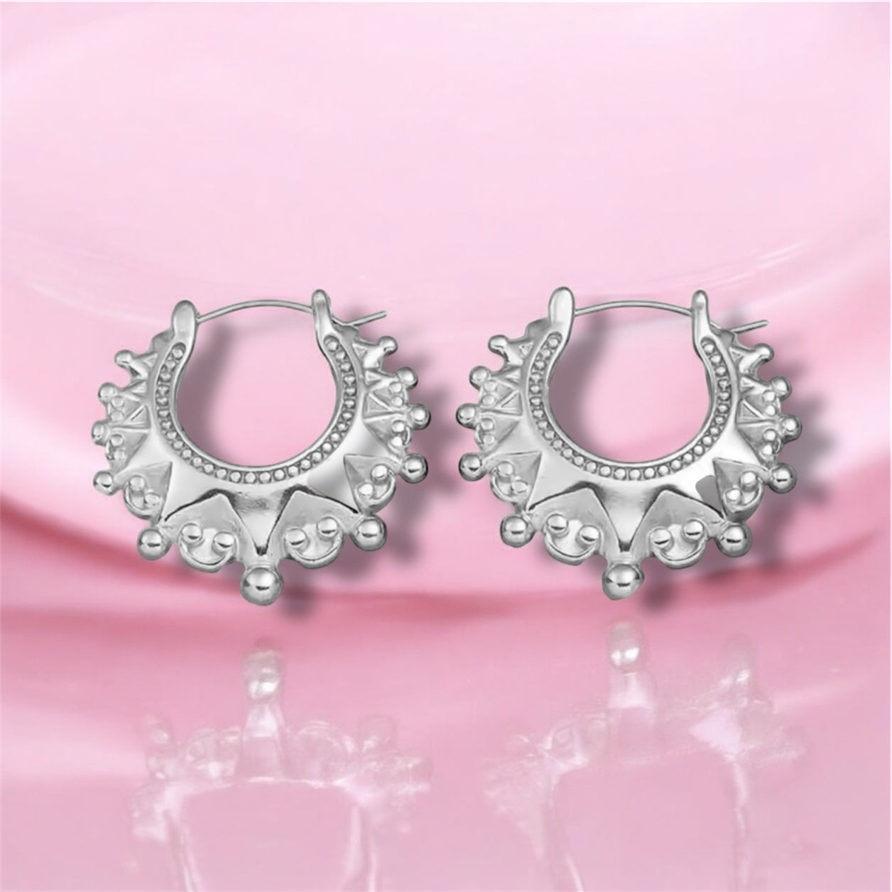 Spiked Creole Earrings