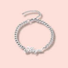 Load image into Gallery viewer, Personalised Cuban Chain Name Bracelet
