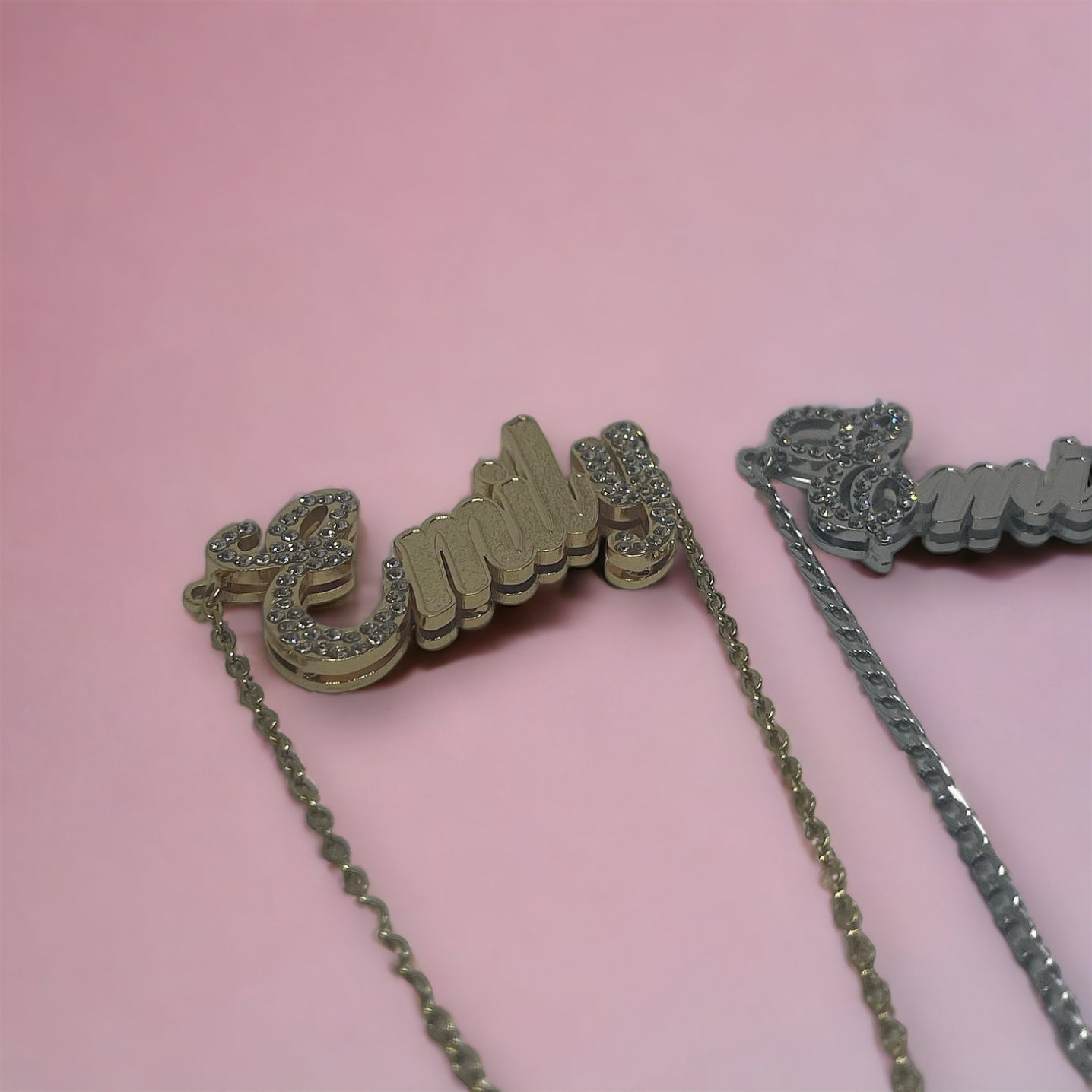 Cubic Zirconia Detailed Name Necklace