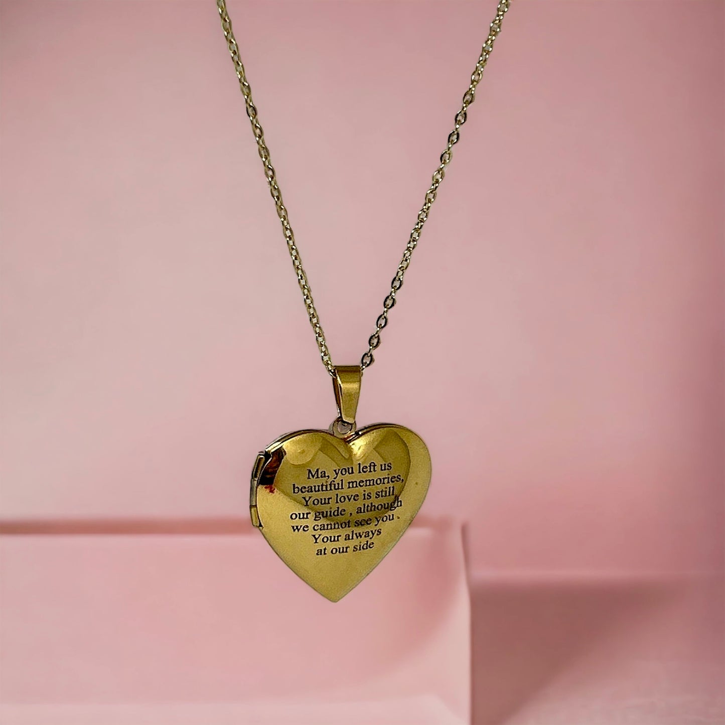 Stainless Steel Personalized Photo Locket Necklace