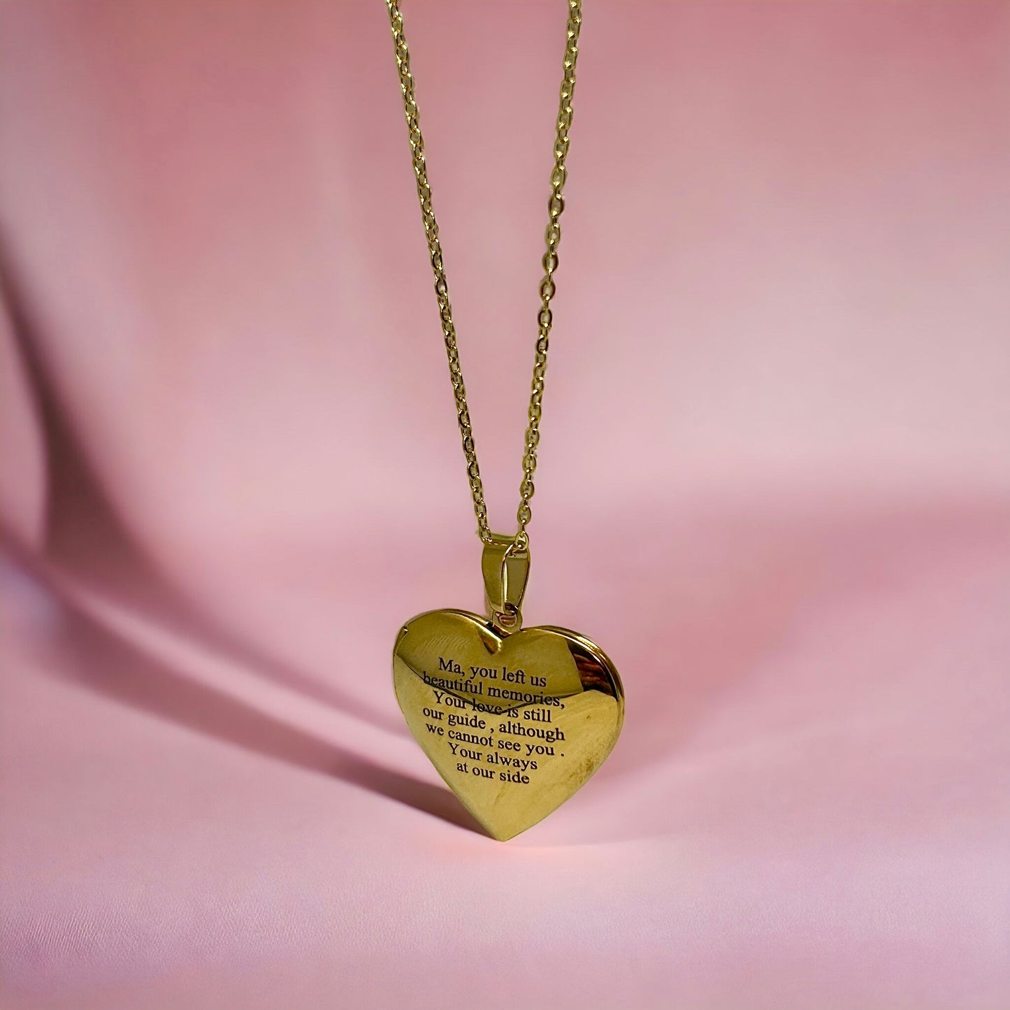 Stainless Steel Personalized Photo Locket Necklace