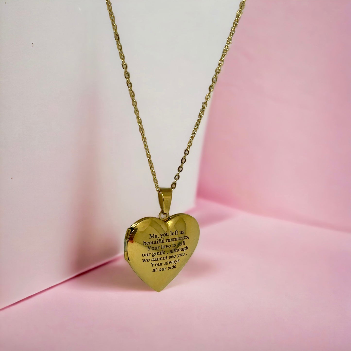 Stainless Steel Personalized Photo Locket Necklace