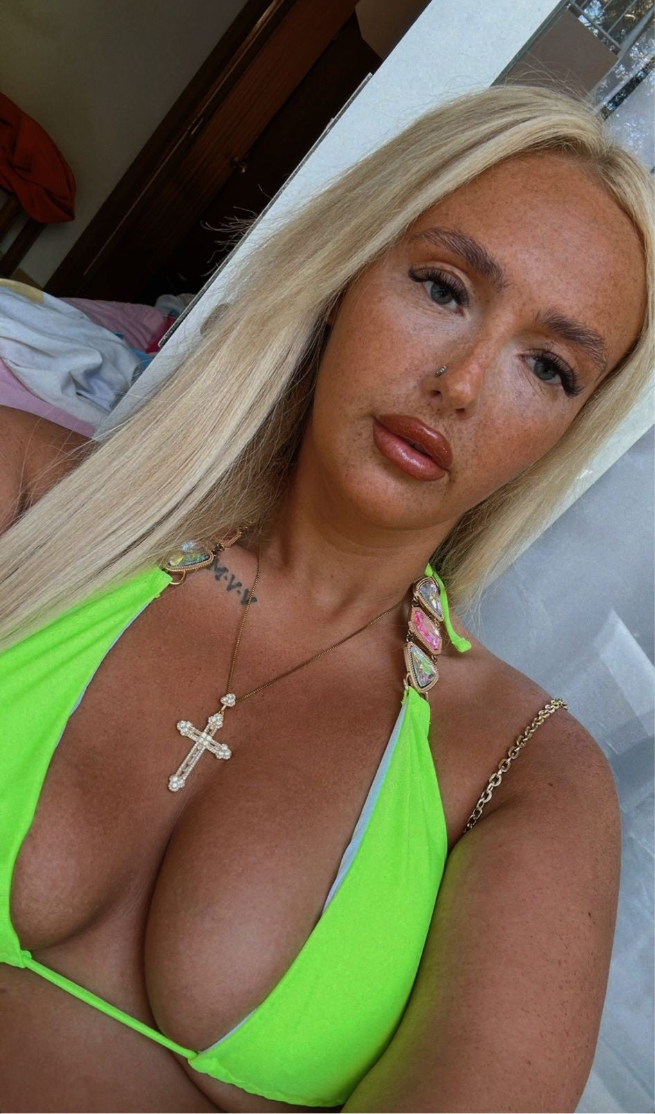 Zirconia Cross Necklace