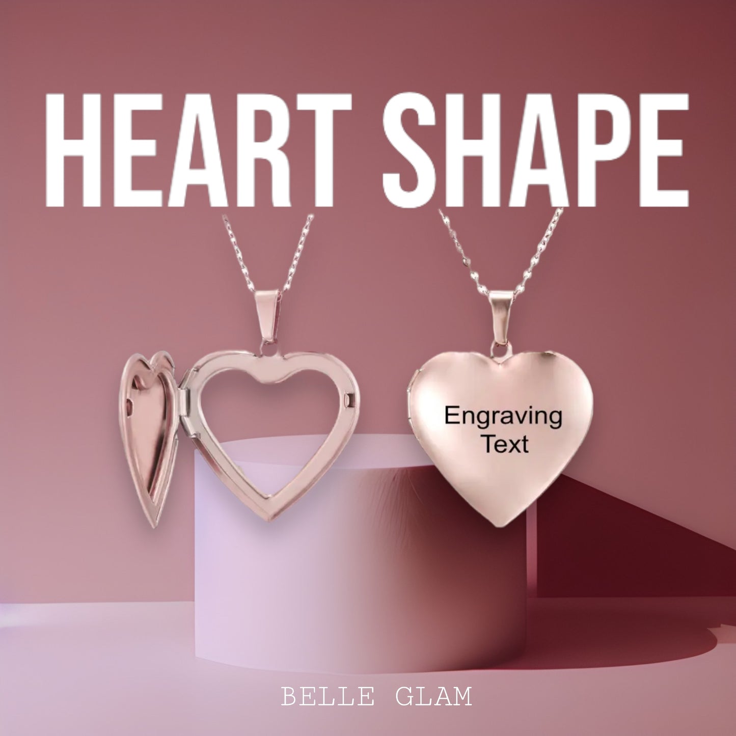 Stainless Steel Personalized Photo Locket Necklace