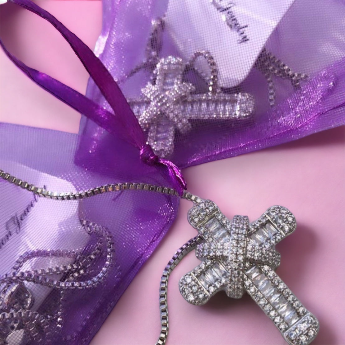 Stainless Steel Silver Cross Necklace